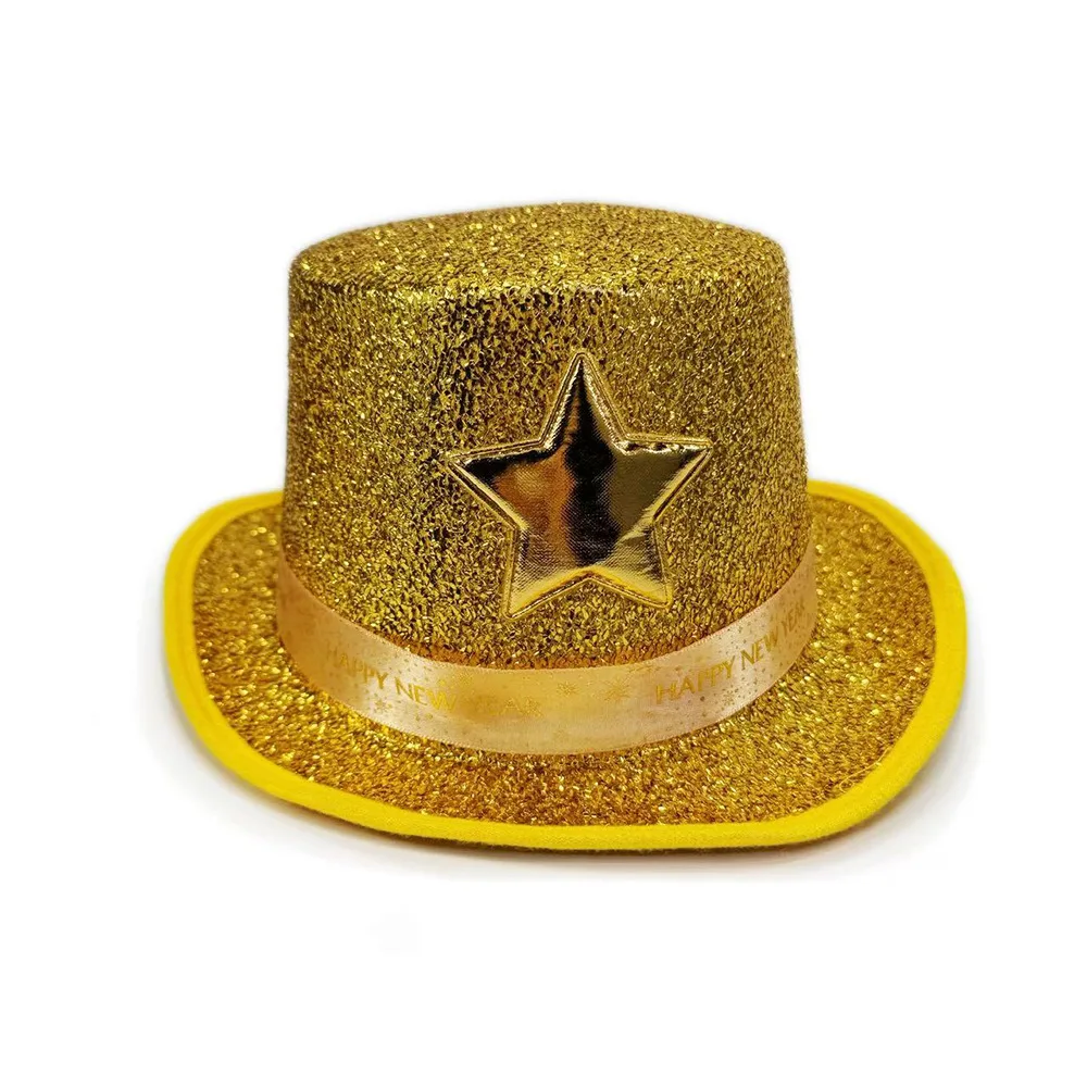 Disco Hat Eye-Catching Festival Party Hat Stage Performance Hat Glittery For New Year Stage Performance Christmas