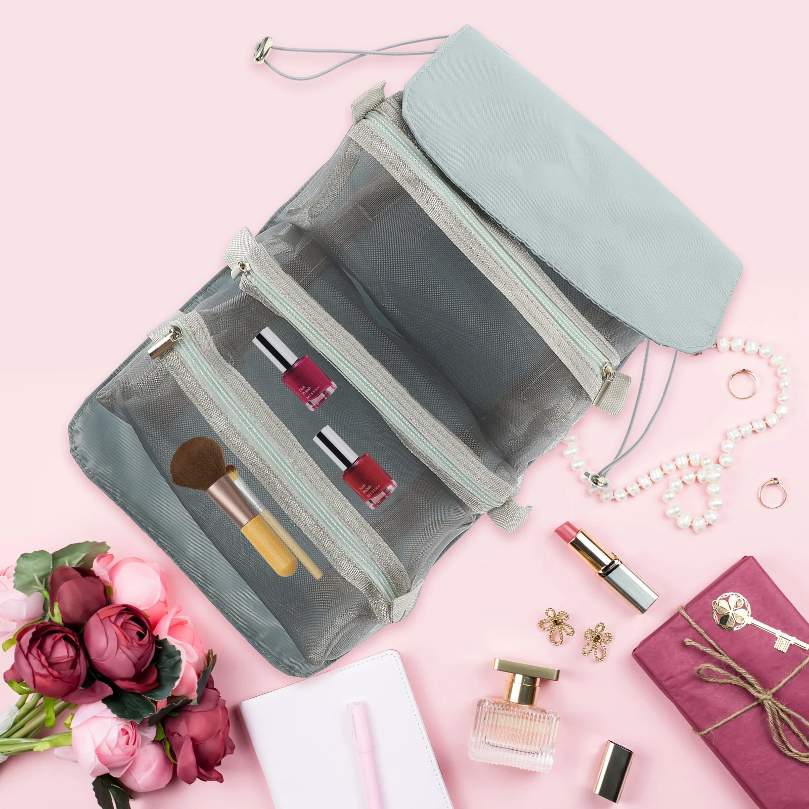 

Large Capacity Toiletry Bag Travel Makeup Organizer Pouch Storage Waterproof Wash Kit Case For Men Women Toiletries Bag