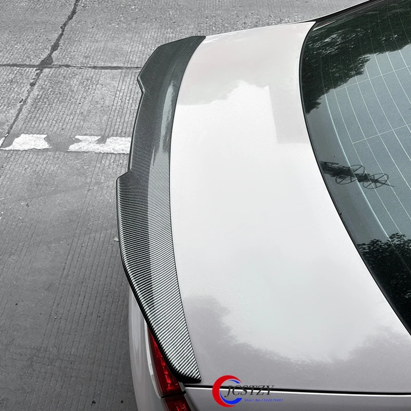 Image of Für Audi A4 B8 B8.5 2009-2016 PSM Stil Schwarz Carbon Hinten Stamm Ducktail Lip Spoiler Flügel Auto außen Tuning Zugang