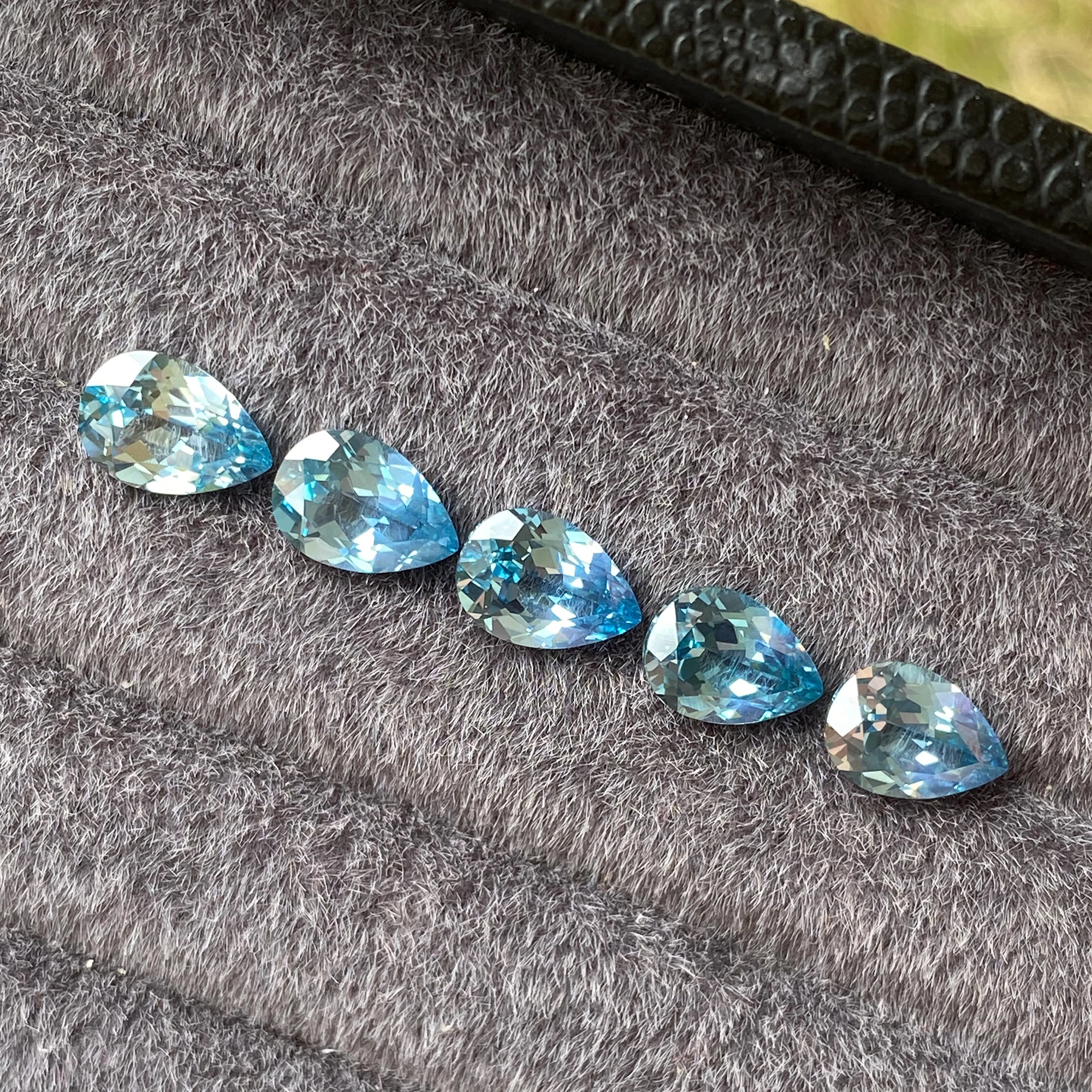 Eme jewe  Lab Grown Sapphire Paraiba Pear Cut Gemstone for Charms Advanced Jewelry Making Material With Certificate