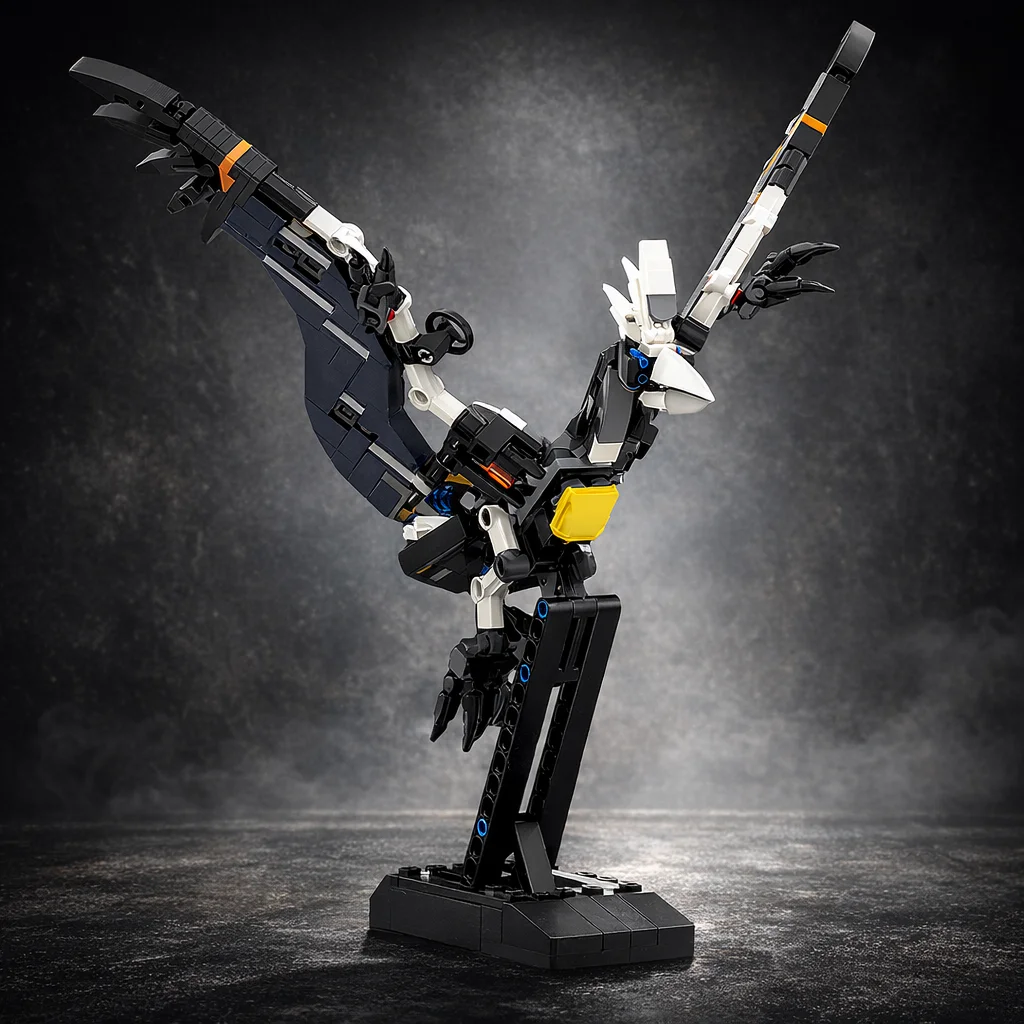 

MOC Mechanical Flying Bird Building Blocks DIY Bionic Eagle Model Creative Animal Figure Desk Decor Toy Gift Adult Kids