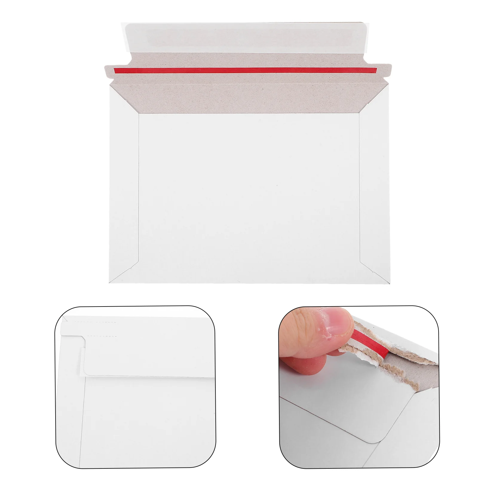 

100 Pcs Self-sealing Document Bag Vinyl Record Mailers Envelopes for Letters Small Rigid Paper