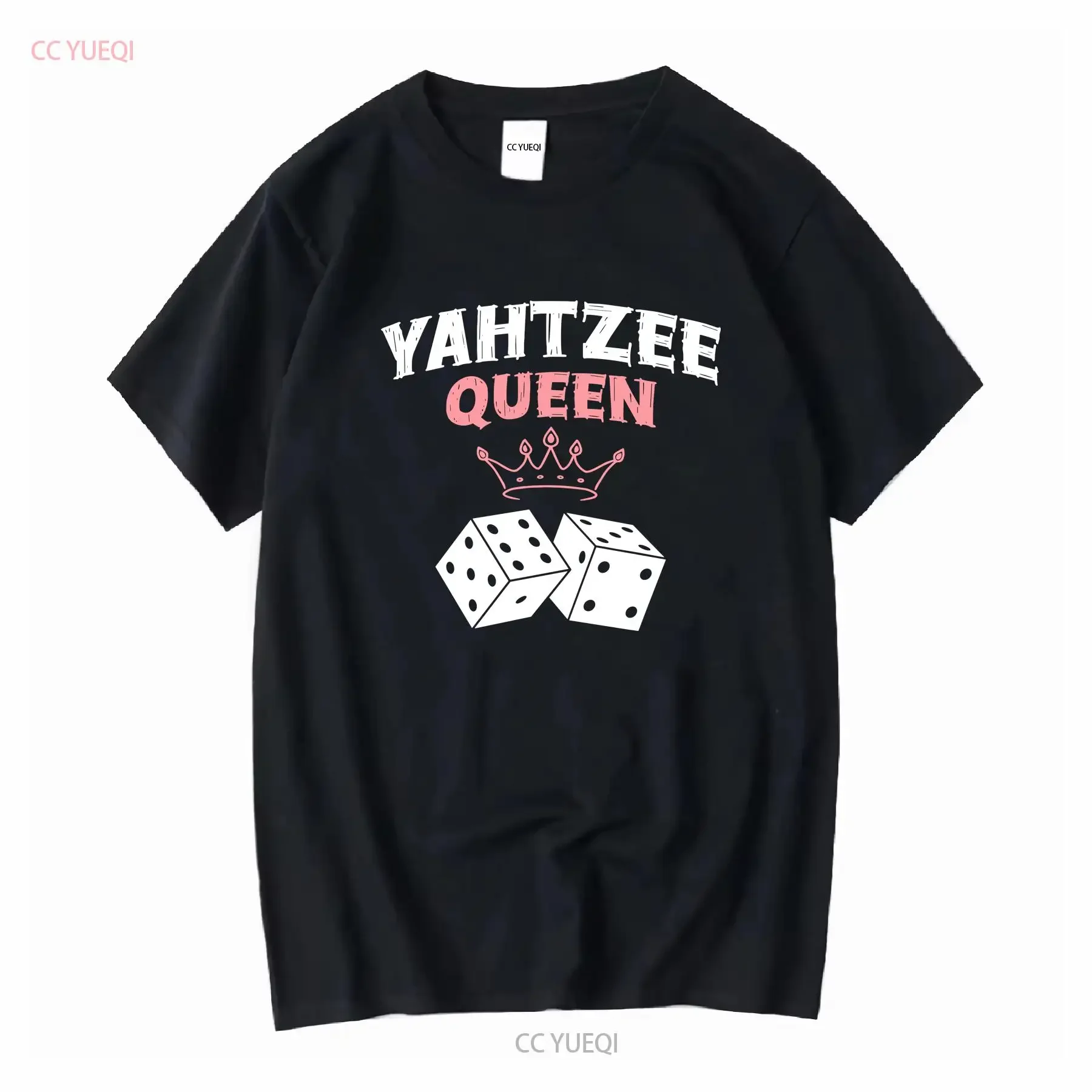 Yahtzee Queen Game Night Dice T Shirt vintage Washed graphic Top For Everyday Wear Versatile Casual designer clothes vintage