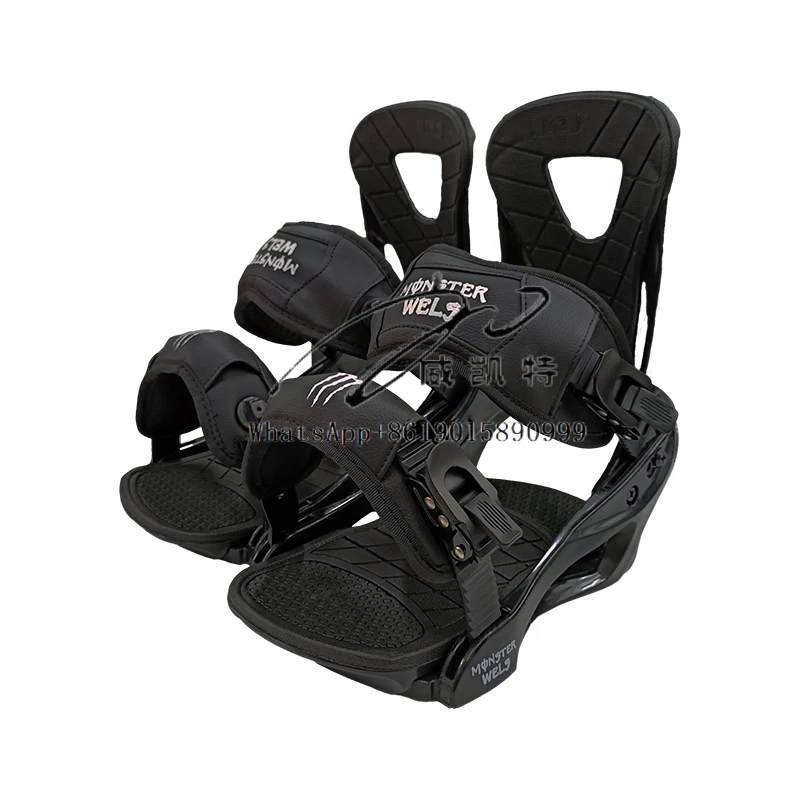 

Versatile Black and White All-Mountain Snowboard Binding Ideal for Adults, Multiple Models