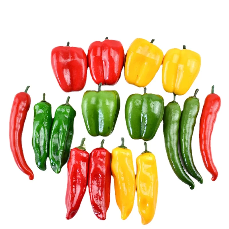 Artificial Simulation Food Vegetables Fake Chili Bell Pepper Photography Props Room Home Table ornament Christmas Wall Decor