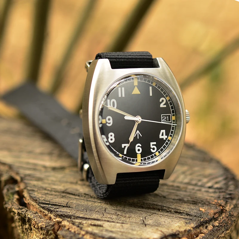 Baltany S2001 36MM W10 Military Watch Man Stainless Steel Mechanical Wristwatches Waterproof Vintage Pilot Automatic Field Watch