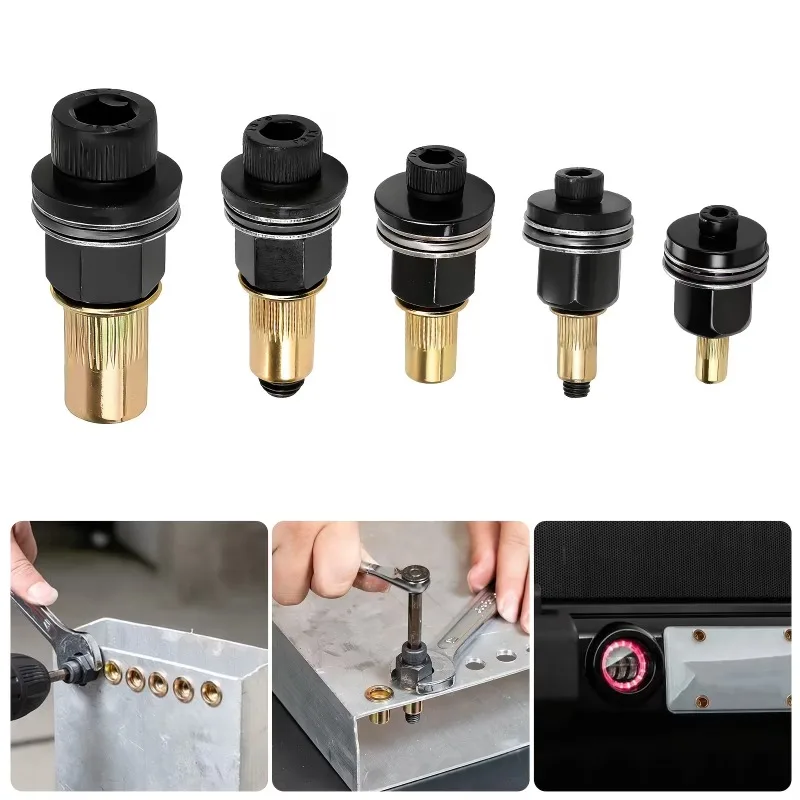 7/77/217PCS M3-M12 Rivet Nut Tool Kit Carbon Steel Manual Wrench Drill Compatible Blind Rivet Installation Auto Repair Tool view 3