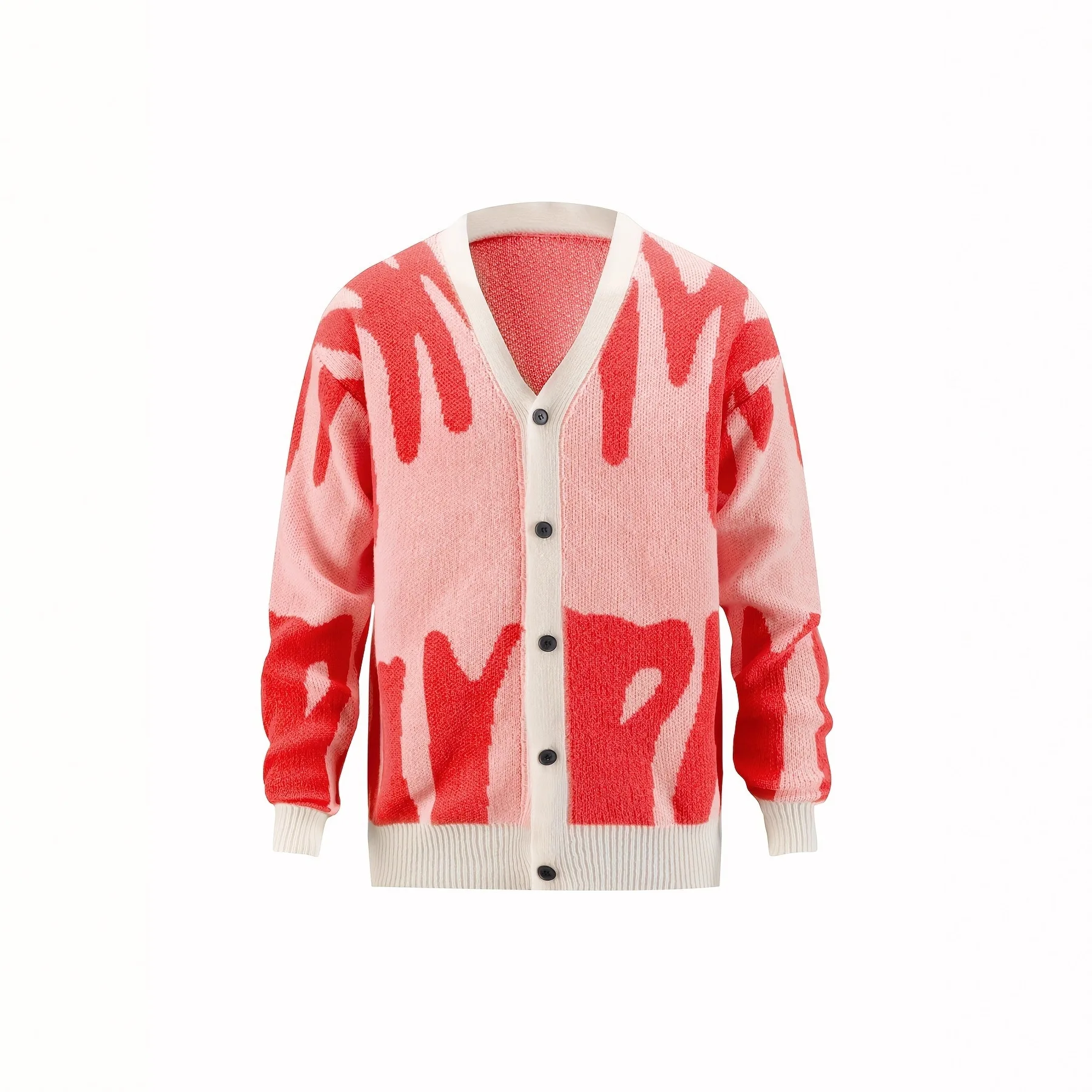 2025 خريف جديد موضة غير رسمية الخامس الرقبة واحدة الصدر سترة مشغولة من الصوف المرأة Vintage ملابس خارجية سترة معطف Sueter Mujer #2