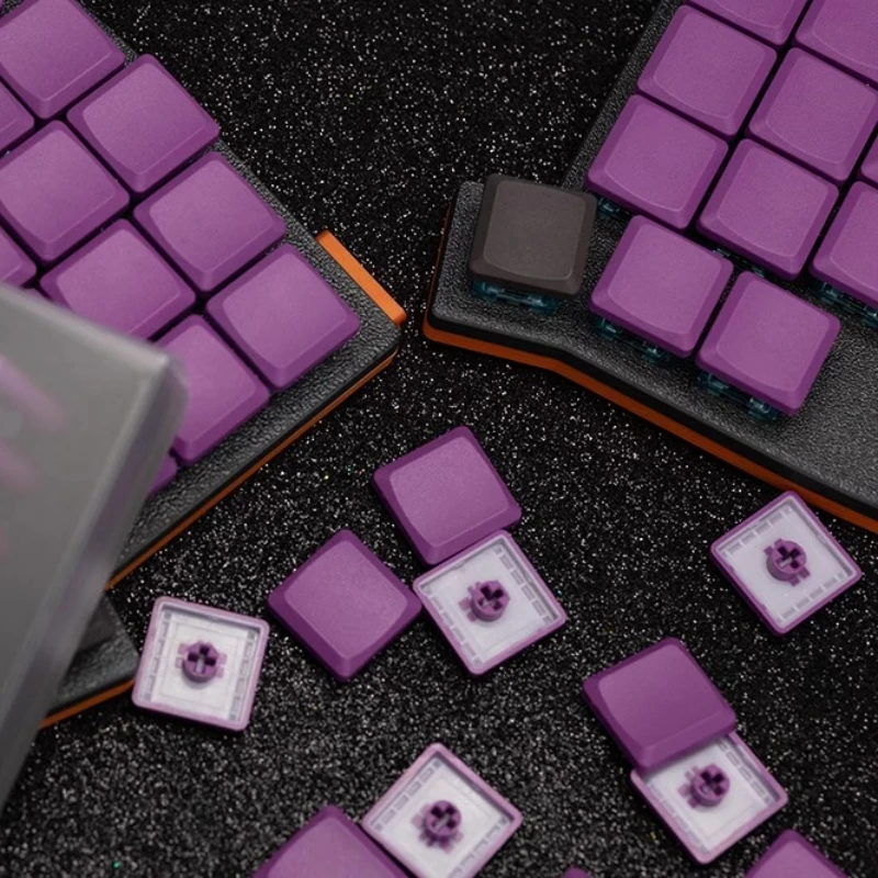 Taihao TH Tultrathin Keycap Customized 1U Mechanical Keyboard Low Keycap MX/Choc Axis Cute Simple White Point Key Cap for Gamers