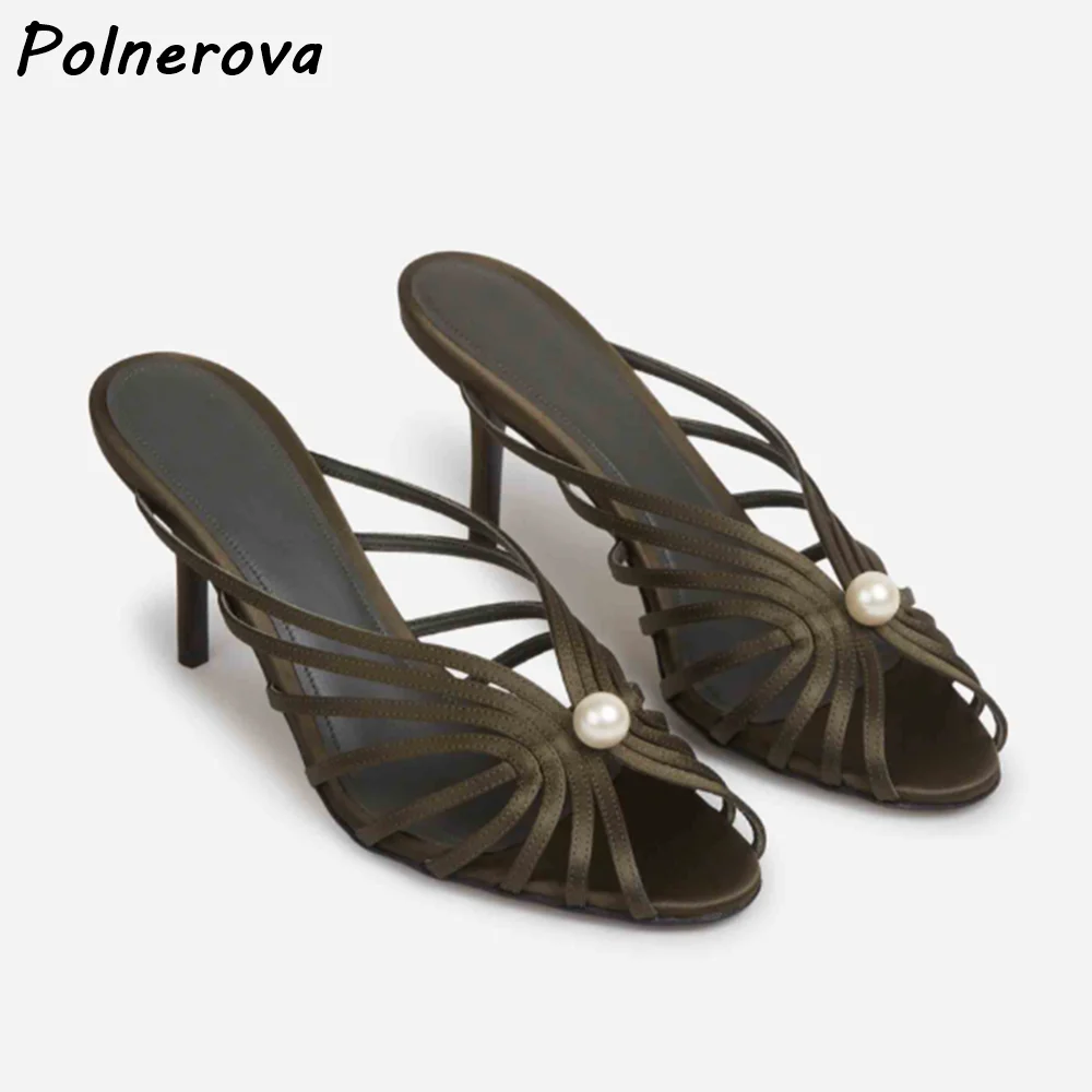 รองเท้าส้นสูงแบบมีสายรัดประดับ - Sandal Strappy Heeled บทวิจารณ์และราคา
