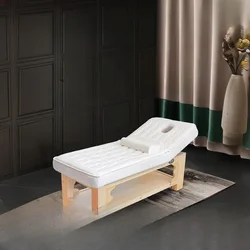 Cama eléctrica de látex para belleza, cama de madera maciza para masaje de oídos, fisioterapia, tatuaje y pestañas