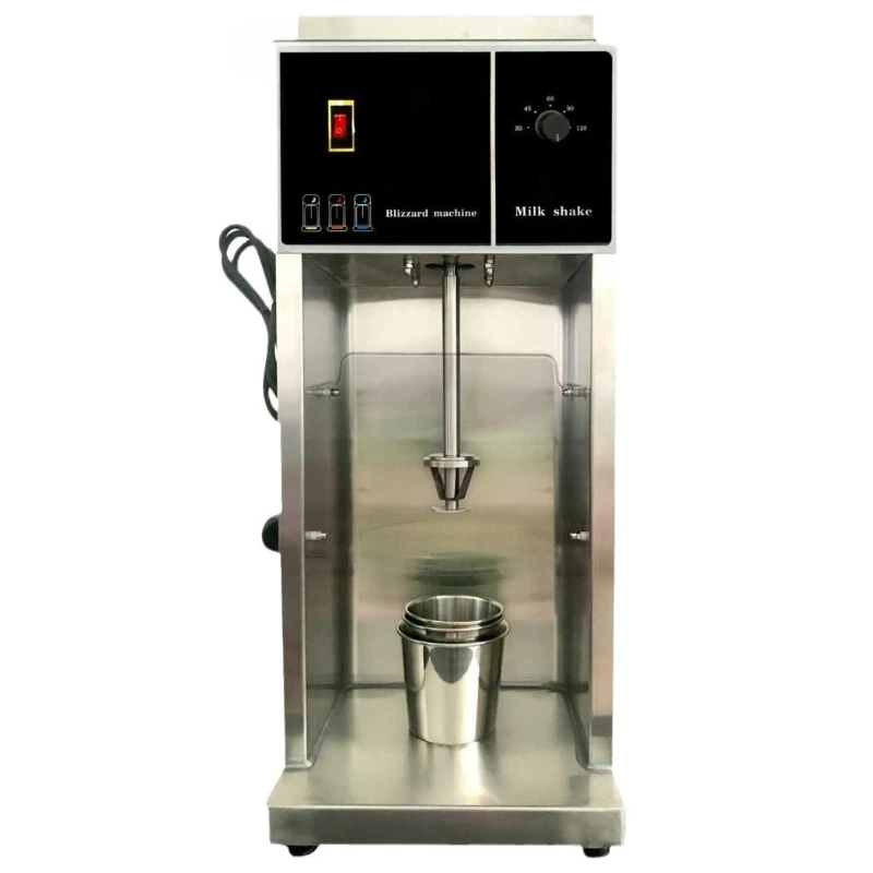 

Automatic blizzard machine pour cup without sprinkling fancy fruit ice cream blender outlet