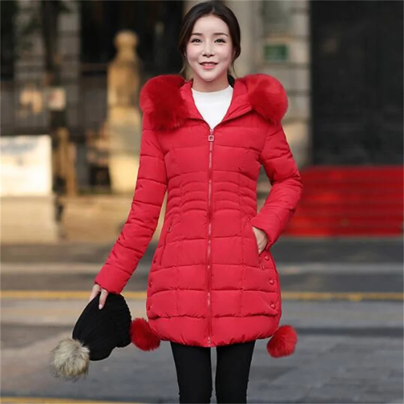 Faux Fur Parkas Women New Winter Down Cotton Jacket Women Thick Snow Wear Winter Coat Lady Clothing Female Jackets Parkas