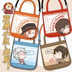 Bungo Stray Dogs Cosplay Bags Dazaii Nakahara Chuuya Nakajima Atsushi Bag Casual Shoulder Bags Cartoon Peripheral Canvas Bag