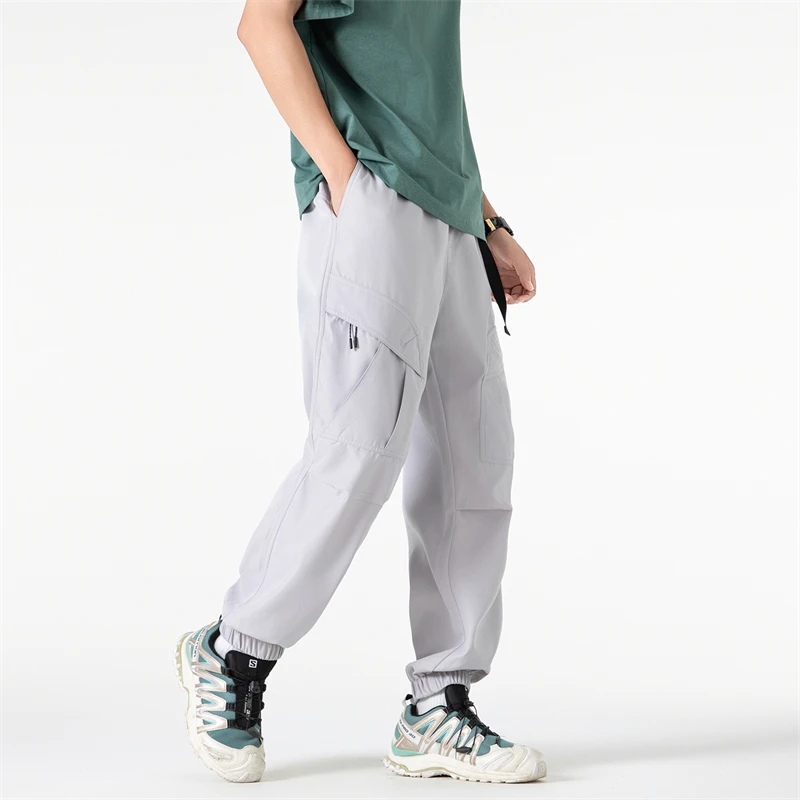 

Новинка весны и осени 2025 года, модные мужские свободные повседневные спортивные облегающие повседневные брюки на открытом воздухе