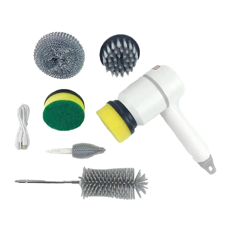 Factory Direct Sales Wholesale Price Multi-Functional Household Electric Cleaning Brush Variety of Brush Heads Can Be Replaced