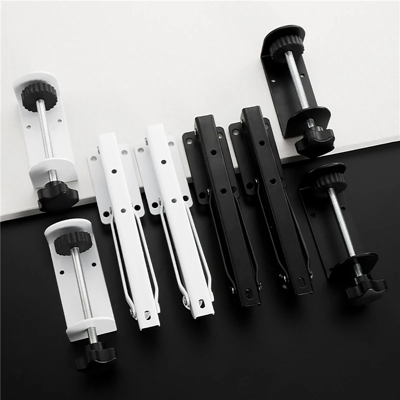Soporte de placa de extensión sin perforaciones, accesorio de 2 piezas para teclado, almohadilla redonda, ordenador de escritorio, soporte plegable ajustable