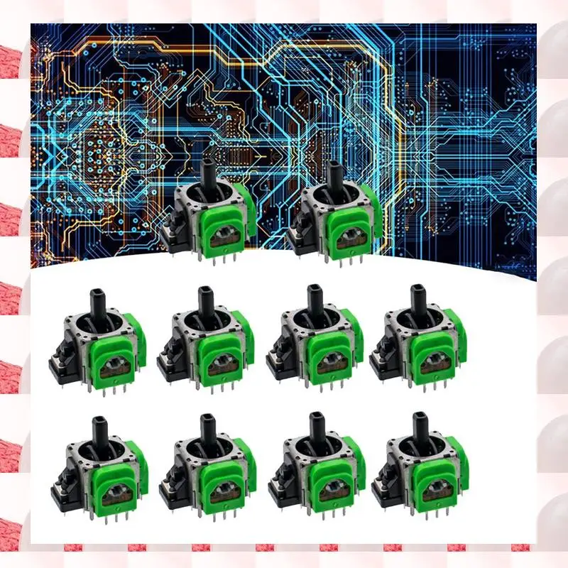 

ABGN 10 шт. для PS5 Hall электромагнитный джойстик потенциометр высокая точность зеленый регулируемый электромагнитный джойстик IC