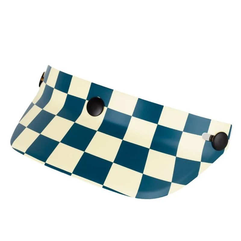 

Helmet Visor Peak 3 Snap Visor Sunshield Peak for Helmets with 3 Buttons 3/4 Helmets Retro Helmets Parts Easy to Install