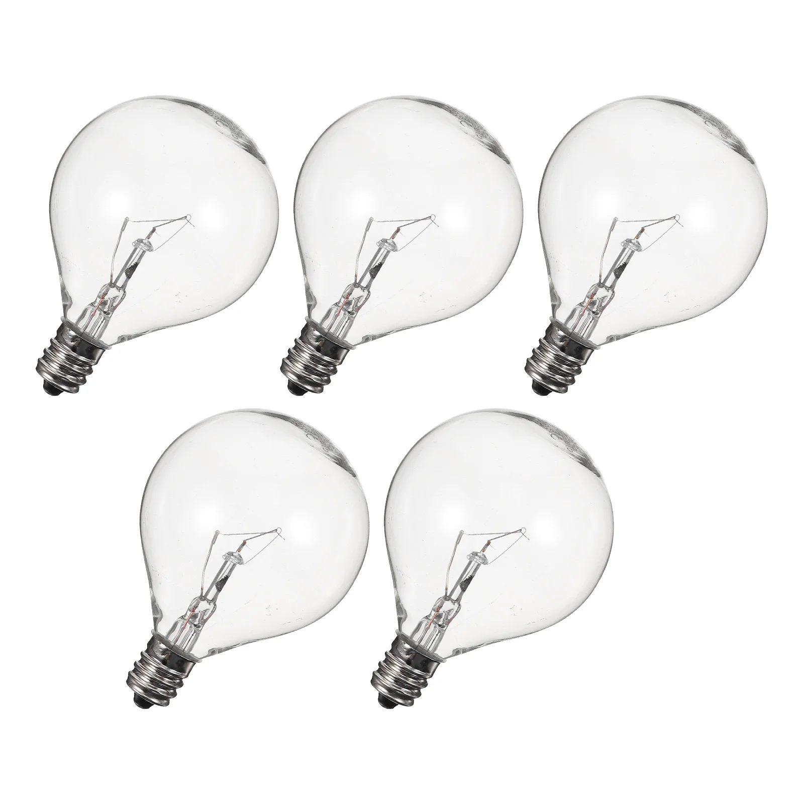 

5Pcs E12 Fragrance Wax Diffuser Bulb 25W Dimmable Clear Light High Temp Resistant Long Lifespan Double Helix Filament Safety