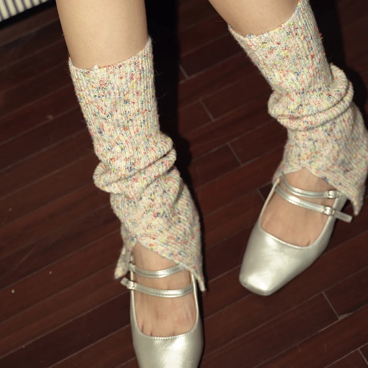 Scaldamuscoli in maglia impilata a pois stile balletto Donna Inverno【JK Y2K Caldo stile coreano alla moda】