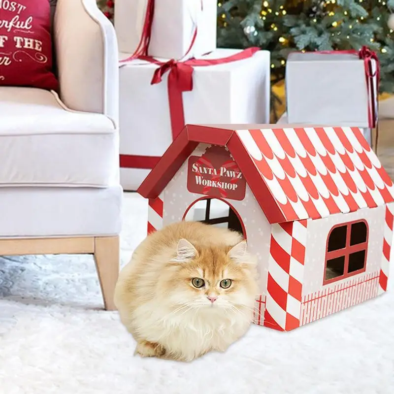 Cat Cardboard Houses For Indoor Cats Cat Houses For Indoor Cats Cat Houses For Outdoor Cats Christmas Cat House Animal House