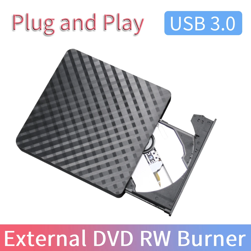 

Внешний DVD-RW-рекордер USB 3.0 с высокоскоростной передачей данных, оптический дисковод, подключи и работай, CD-плеер, DVD-рекордер для ноутбуков и ПК