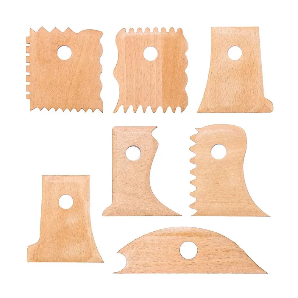 7Pcs Pottery Tools Pottery Foot Shaper Tools Pottery Trimming Tools Pottery Profile Rib For Carving Clay Molds Clay Ceramics