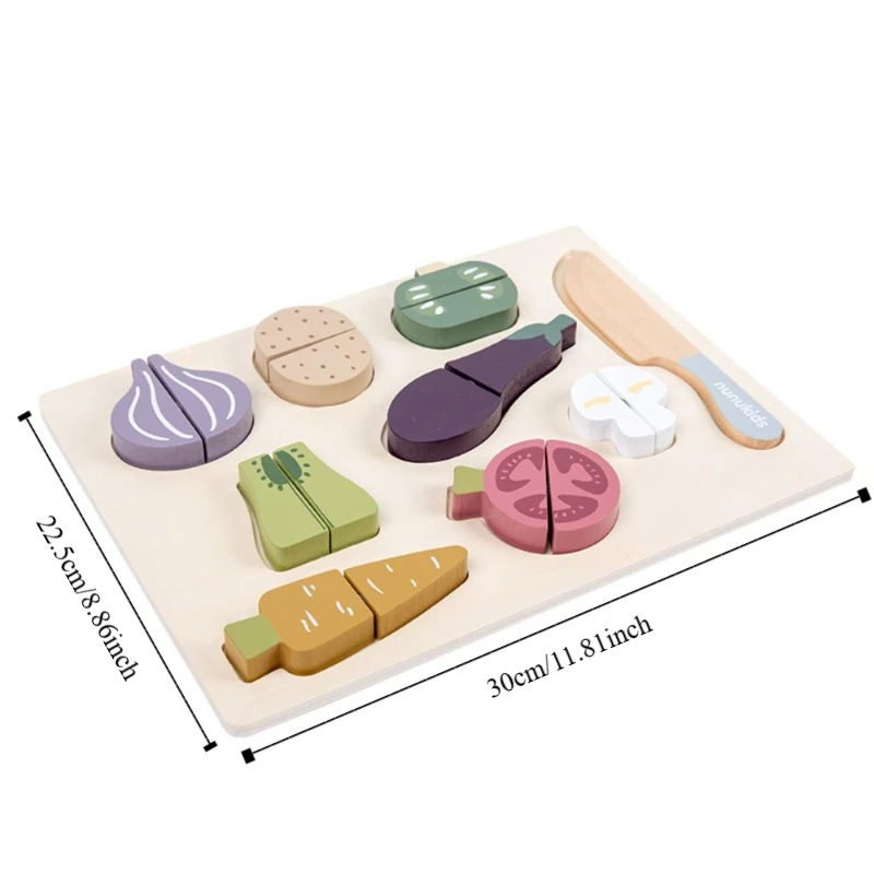 Fruits dessin animé Animal Puzzle crème glacée hambourg 3d Puzzle en bois coloré Montessori bébé jouets en bois pour les enfants