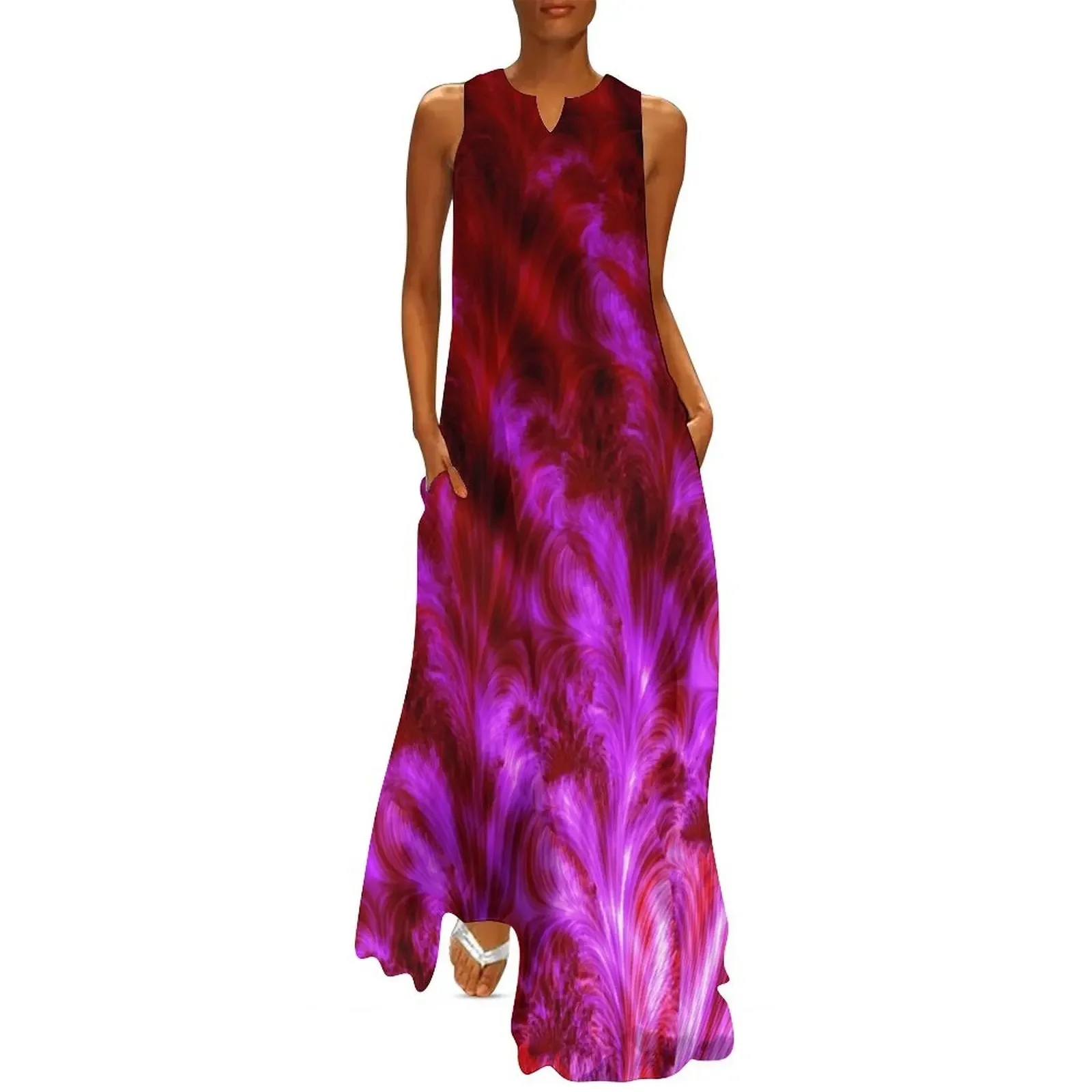 

Hot Pink Firewall Long Dress women long dresses Woman's evening dress chic and elegant woman dress vintage