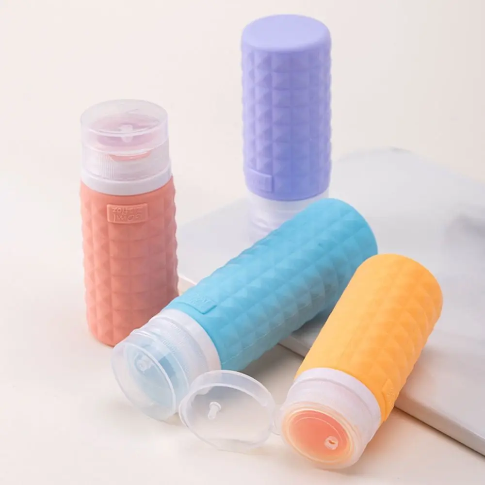 New 60ML/90ML Silicone Refillable Bottles Squeeze Silicone Lotion Container Refillable Shampoo Sub-Bottling Travel