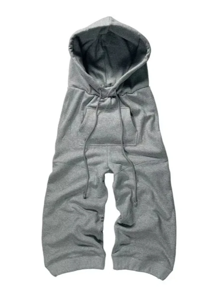 

Брюки в стиле толстовки с однотонными карманами, повседневные спортивные штаны с широкими штанинами, мужские и женские стили, американская осень