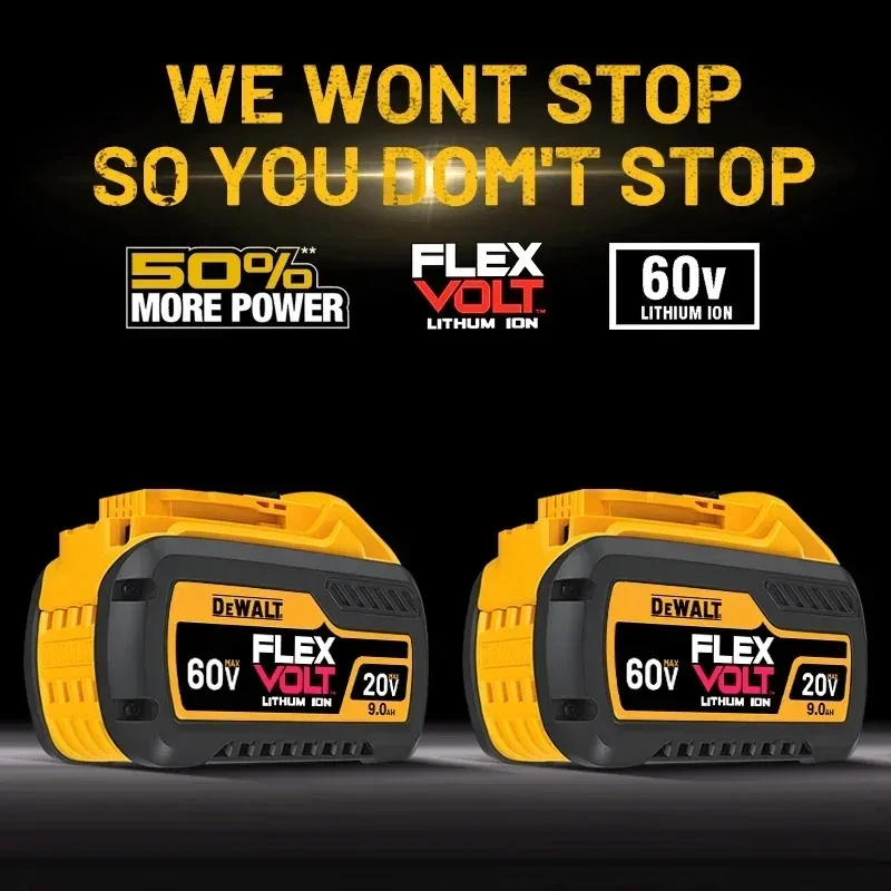 DeWALT Original Battery 20V/60V 9000mAh MAX FlexVolt for DCB606 DCB205 DCB206 DCB209 DCB182 Power Tool Air Transport
