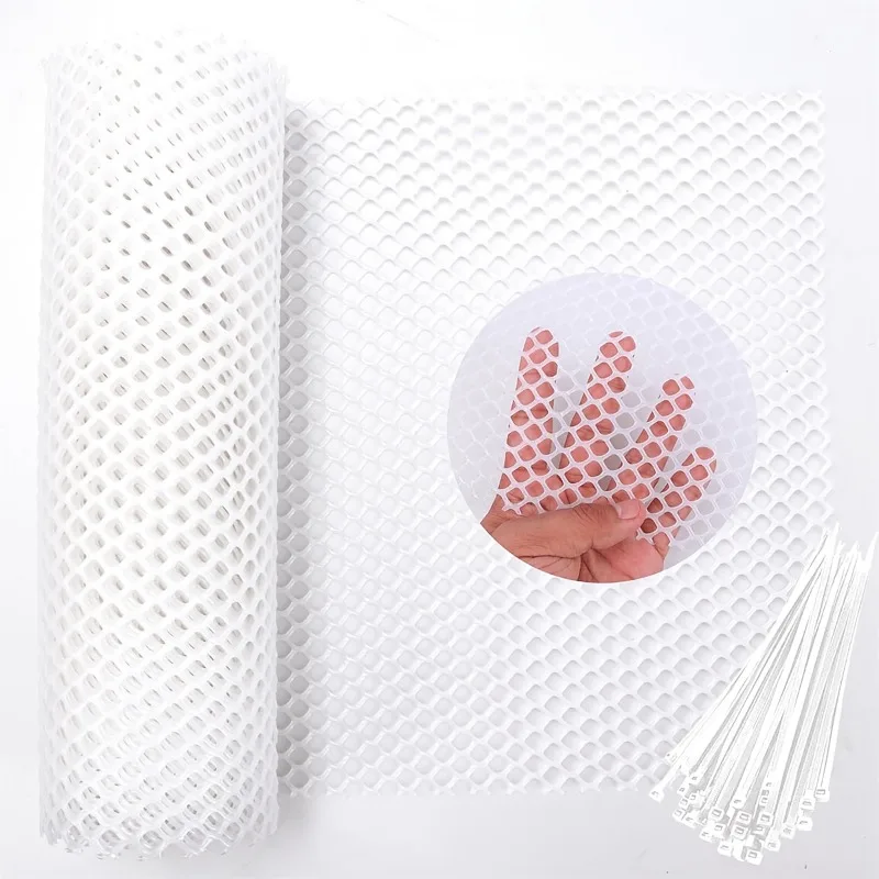 White Garden Fence Net, Safety Net, Plastic Net Fence Roll Balcony Protection Window, Snow, Poultry, Chicken