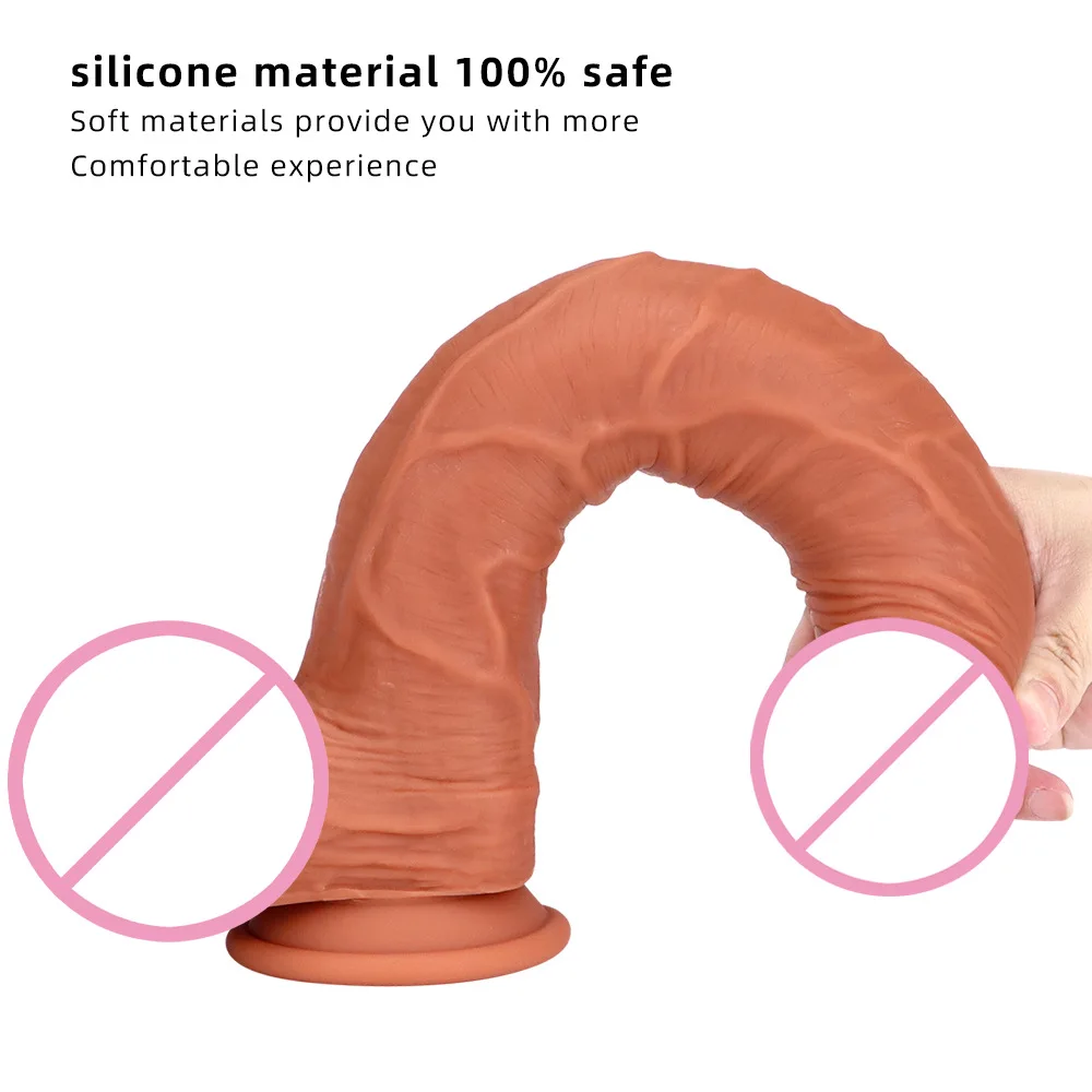 HOWOSEX Realistic Super long Silicone Dildo Large Dildo Sex Toy for Women with Thick Glans Real Dong with Suction Cup Stiff Cock