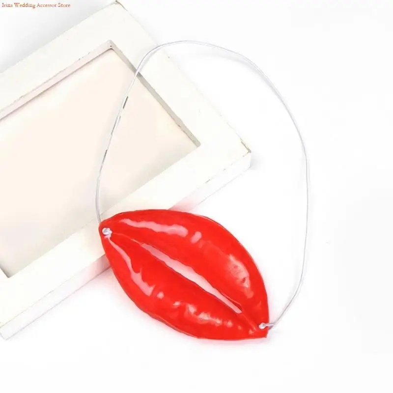 G92D Mode Worst Lippen Kostuumaccessoire Gemakkelijk te dragen Vriendelijke vinyls Ontwerp Halloween-kostuum voor volwassenen en