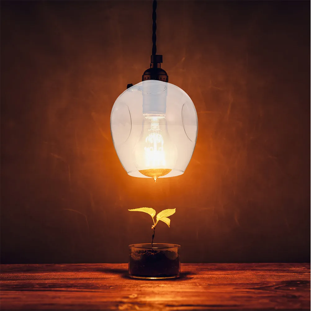 Molecular Chandelier Glass Lamp Shade Transparent Three Concave Double Hole Replacement Cover Ceiling Light Fixture Living Room