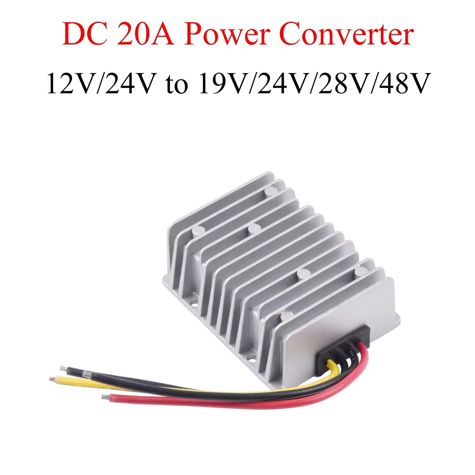 

20A DC Power Converter 12V/24V to 19V/24V /28V/48V Automotive Boost Regulator Boost Power Module For Car