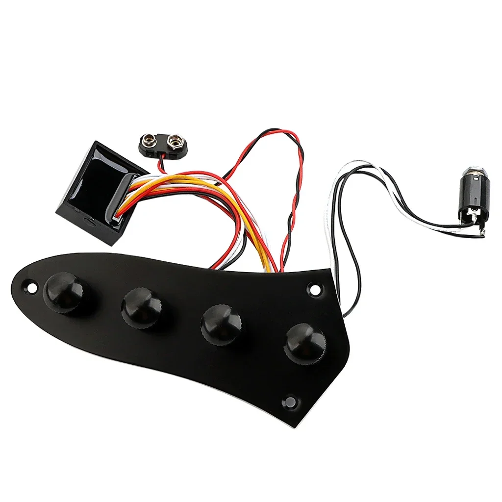 ‌Prewired Bass Guitar Control Plate with Wiring Harness - Loaded Preamp Plate (1pc)‌