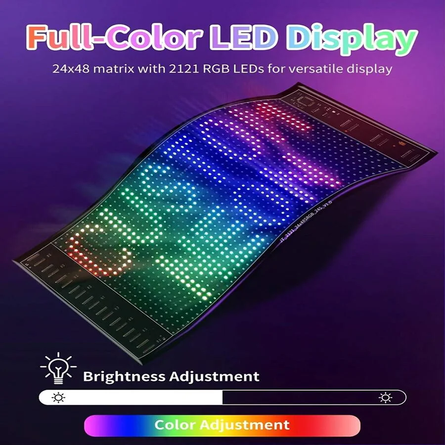 

Программируемый светодиодный гибкий экран дисплея, интеллектуальная RGB-панель и USB-кабель, вращающийся светодиодный знак, приложение Bluetooth, анимации дизайна своими руками, Text