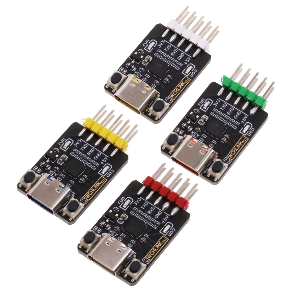 Wchlink Mini CH549F Daplink يدعم مجموعة كاملة من شرائح ARM الأساسية SWD TYPE-C/مع المنفذ التسلسلي RISC-V 3.3 فولت/5 فولت Wch-link