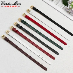 8mm 10mm watchband for watches jewelry bracelets jadeite and jade jewelry a cowhide silk  women's wristband full strap