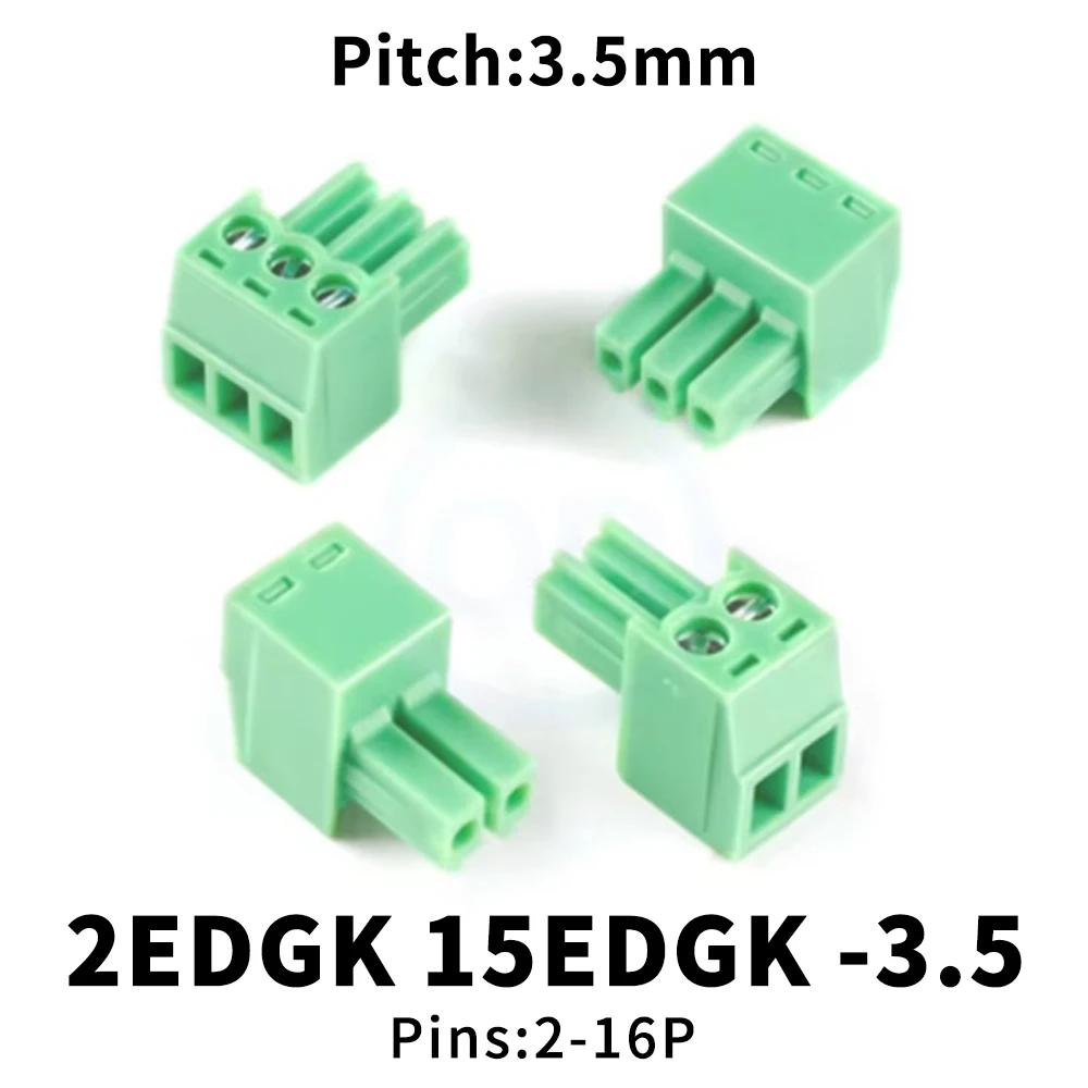 (10 pcs) KF 2EDGK 3.5mm Pluggable Connector Terminal Plug pitch 2EDGK JM 15EDGK 3.5 2~16Pin