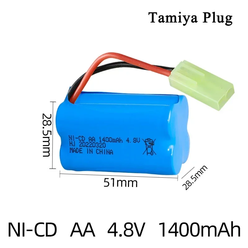 4.8V 1400mAh RC Auto Batterij Vrachtwagens Speelgoed Oplaadbare Batterijen AA NI-CD Batterij Voor Rc Speelgoed Auto's Tanks Robots Guns Boten