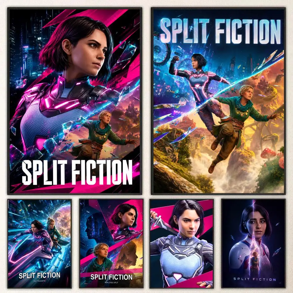 Game Split Fiction Poster High-definition  poster stickers, suitable for bedroom, living room, home decoration