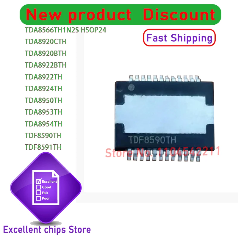 New TDF8590TH TDF8590TH/N1S HSOP-24 Class  audio amplifier chip 1-10pcs