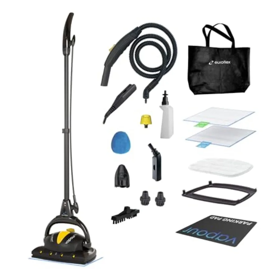 

Паровая швабра Vapour Plus из 18 предметов с прецизионным набором для ухода за полом, предназначенная для эффективного домашнего и коммерческого использования; Доставляет тепло 295F