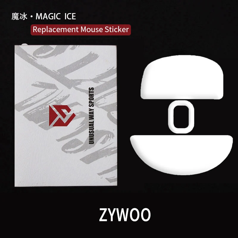 UnusualWaySports زلاجات الماوس قدم Pulsar Zywoo سطح محدب PTFE مضاد للطي ماجيك الجليد الوردي الأسود الفضي الثعلب #3