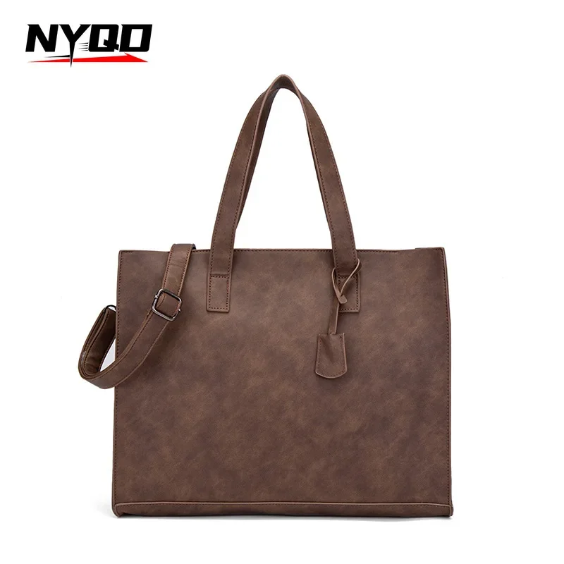 Vintage Luxury Large Tote Bag Mens Large Capacity Business Briefcases Crossbody Bag Casual Laptop Handbag Сумка Мужская Деловая