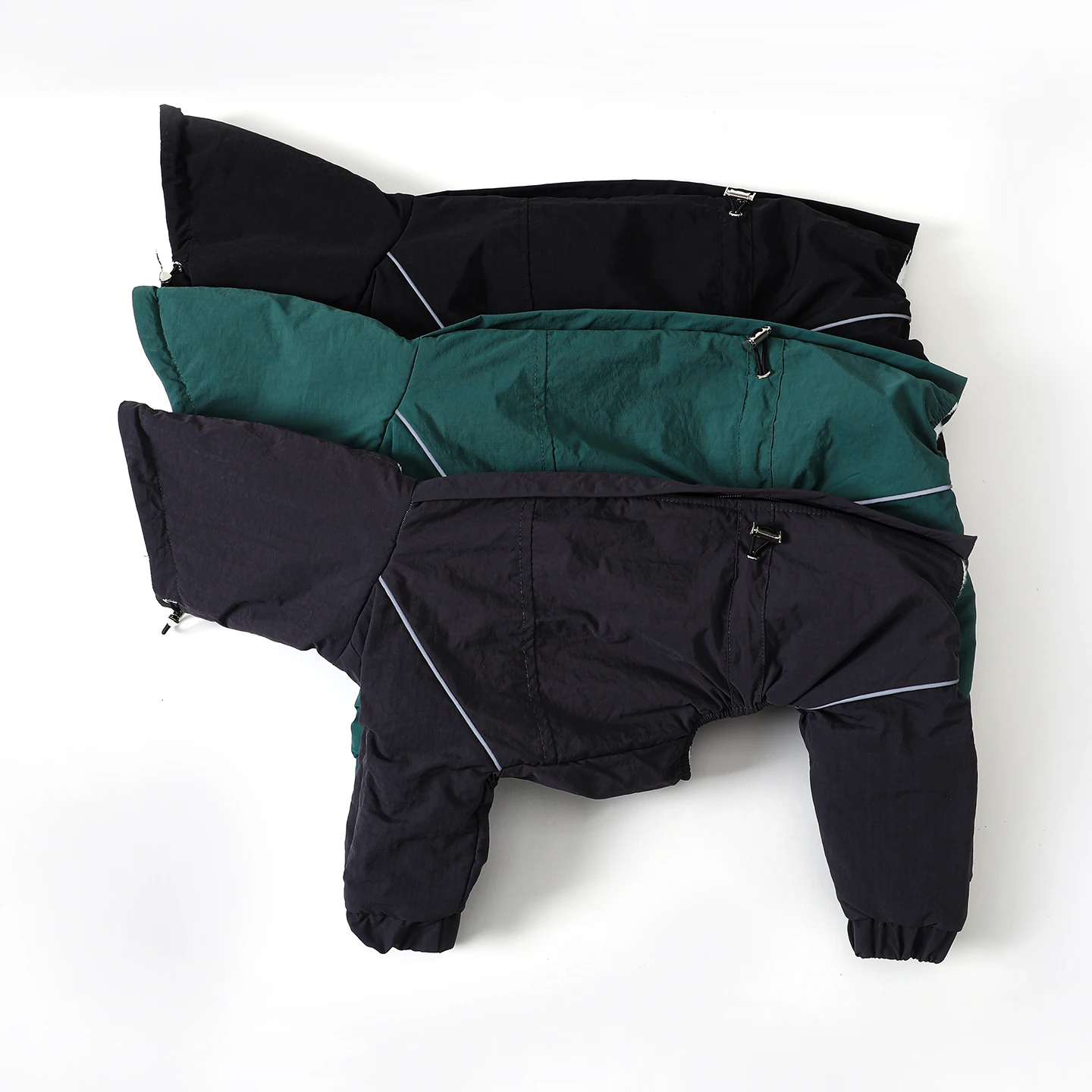 

Winter 4-legged Windproof Cotton Jacket for Italian Greyhound Warm High Neck Adjustable Sweatshirt for Whippet Greyhound to 25KG